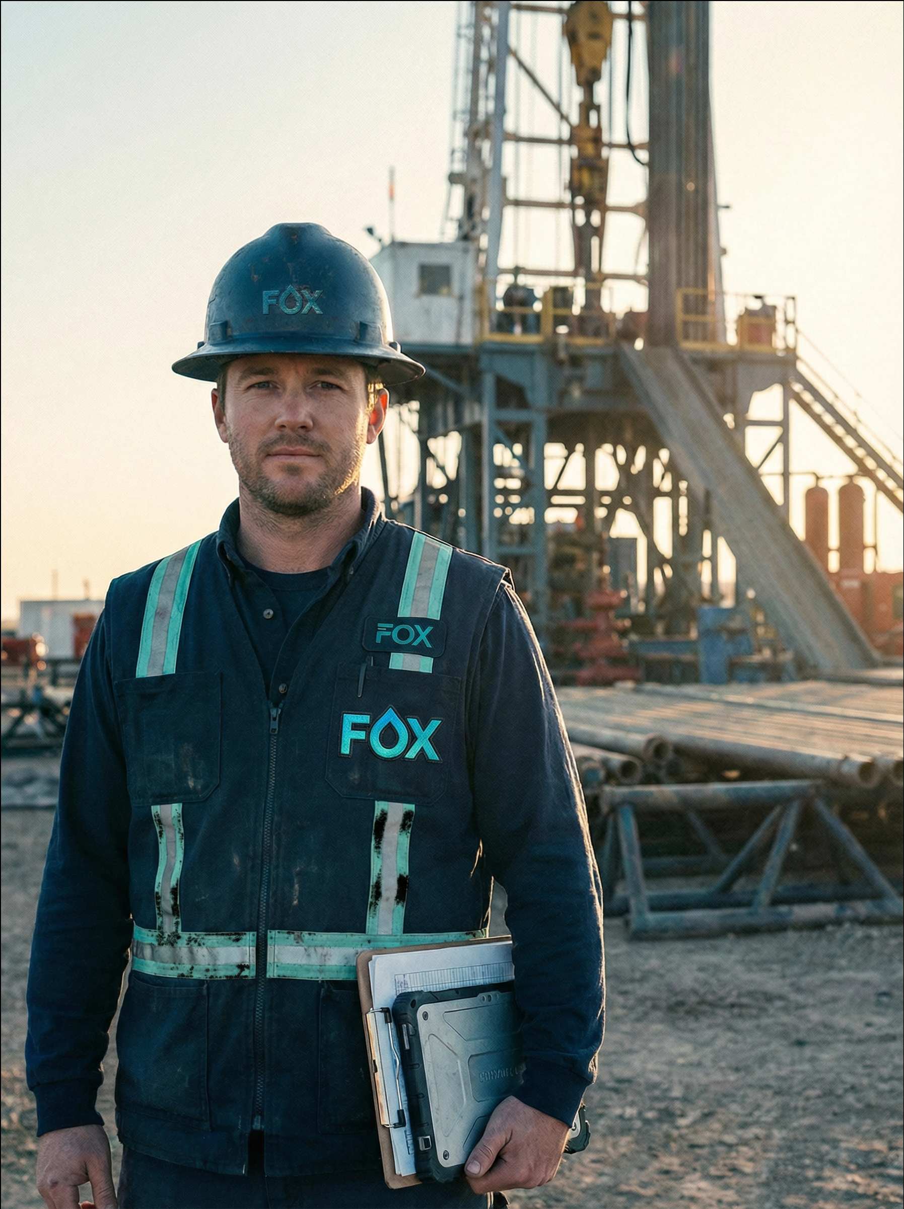 Fox Energy operator at a drilling site